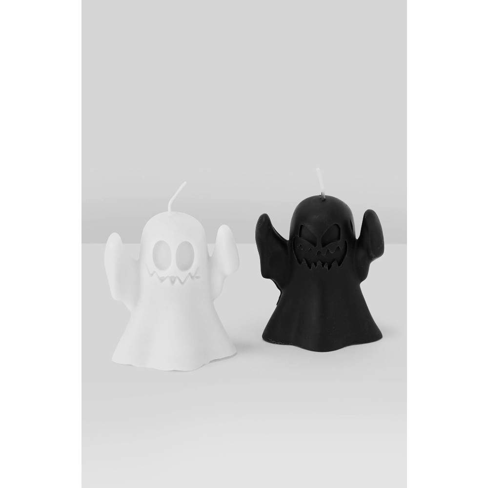 Killstar - Boo Eek Figuurkaars - Wit/Zwart